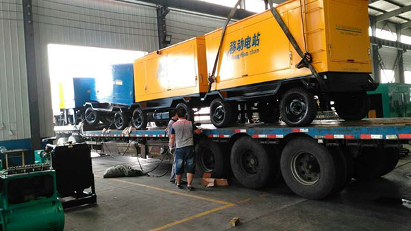 青島羅德移動泵車工廠發貨